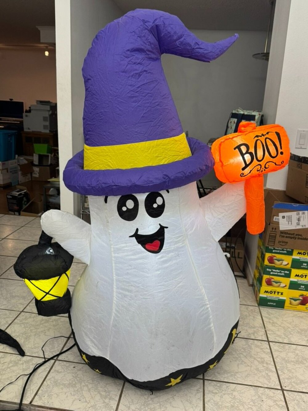 5ft GOOSH Halloween Inflatable Starry Night Ghost With Lantern